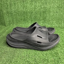 HOKA One One Ora 3 Men  s Size 10 Recovery Slides Comfort Sandals Black Slip On
