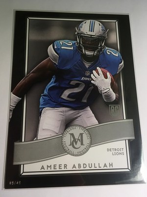 2015 Topps Museum Collection Jumbo 5x7 Ameer Abdullah Lions RC 42 # d /49