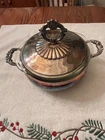 Vintage 8.5" English MFG Corp. Silver Plated Covered PYREX 023 Casserole Dish!
