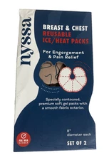 Nyssa Breast Chest Reusable Ice/Heat Packs Pair NEW BOX DISTRESS