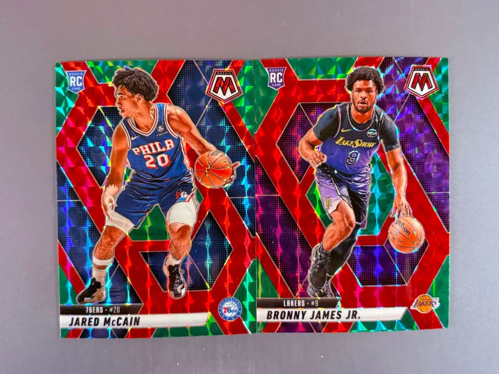 Jared McCain 2024-25 Panini Mosaic Choice Red Green Prizm RC #228