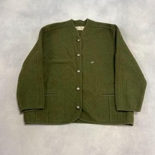 Vintage Wool Jacket Chunky Button Up Classic Style Women's Xl