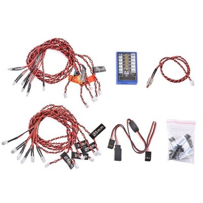 LED-Kit mit Kontrollbox Multicolor Flashing 4,8-6V (12x LED) H-SPEED für RC-Car
