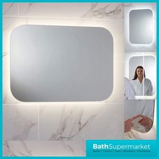 Aura LED Bathroom Mirror 600x800mm | Touch Sensor, Heated Demister & Socket
