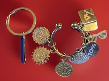 WW Weight Watchers 9 Weight Loss Silver Metal Award Charms Horseshoe Keychain