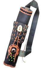 TARGET FINE ANTIQUE LEATHER BACK ARROW HAND MADE QUIVER ARCHERY PRODUCT AQ -170