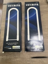 2 Pack Luxrite U Bend LED Light 2100 Lumens G13 Base T8 15.0W 3 CCT 3500K 4000K