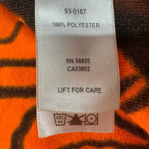 VINTAGE Cabelas Vest Mens Small Orange Black Fleece Realtree Hunting Polyester - Picture 4 of 8