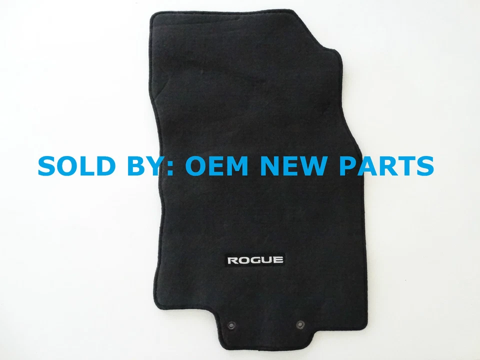 OEM NEW Front & Rear Carpet Floor Mats Black w/ Logo 4pc 2014-2020 Nissan Rogue - Image 4 of 4
