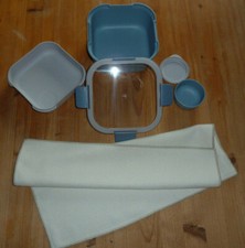 Jemako - Lunch Box 3 in 1, Brotzeit Box inkl.Trockentuch klein Fb.natur - Neu