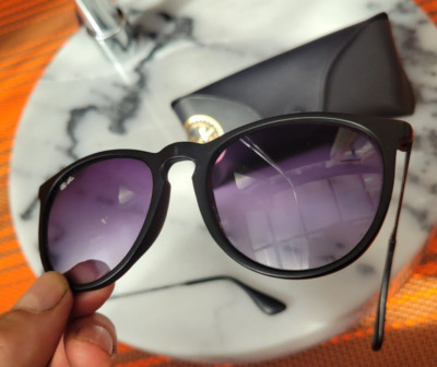 Ray-Ban 'Erika Classic 4171 ' Sonnenbrille matt schwarz lila Unisex ** Arm defekt