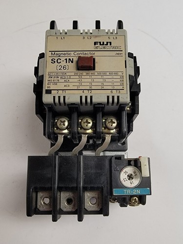 FUJI CONTATTORE MAGNETICO SC-1N, CON RELÈ DI SOVRACCARICO TERMICO FUJI TR-2N. - Foto 1 di 5