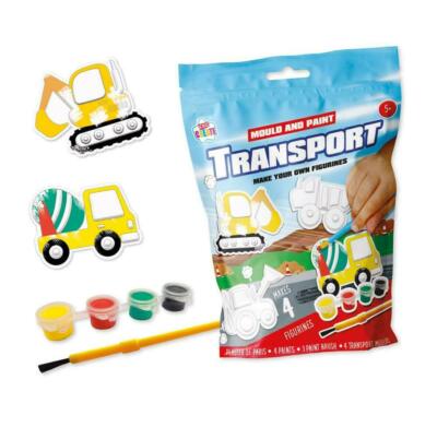 Kids Create Gießformen & Putzfiguren Set Transport Bagger Beton LKW Craft