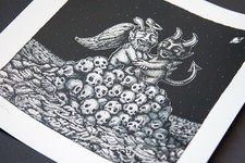 Póster impreso artístico David Welker Best Friends Forever Limited variante metálica #/90