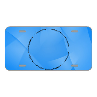 Custom Novelty License Plate With Perfect Circle Outline Add Picture In Circle