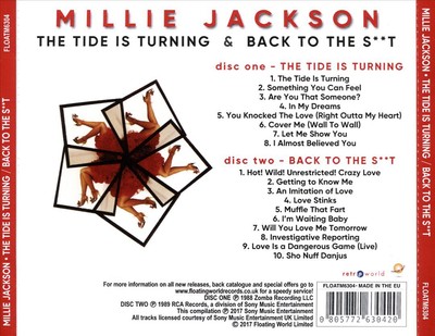 MILLIE JACKSON TIDE IS TURNING/BACK TO THE SHIT NEW CD