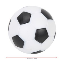  6Pcs Table Soccer Footballs Replacement Mini Plastic Black And White BT