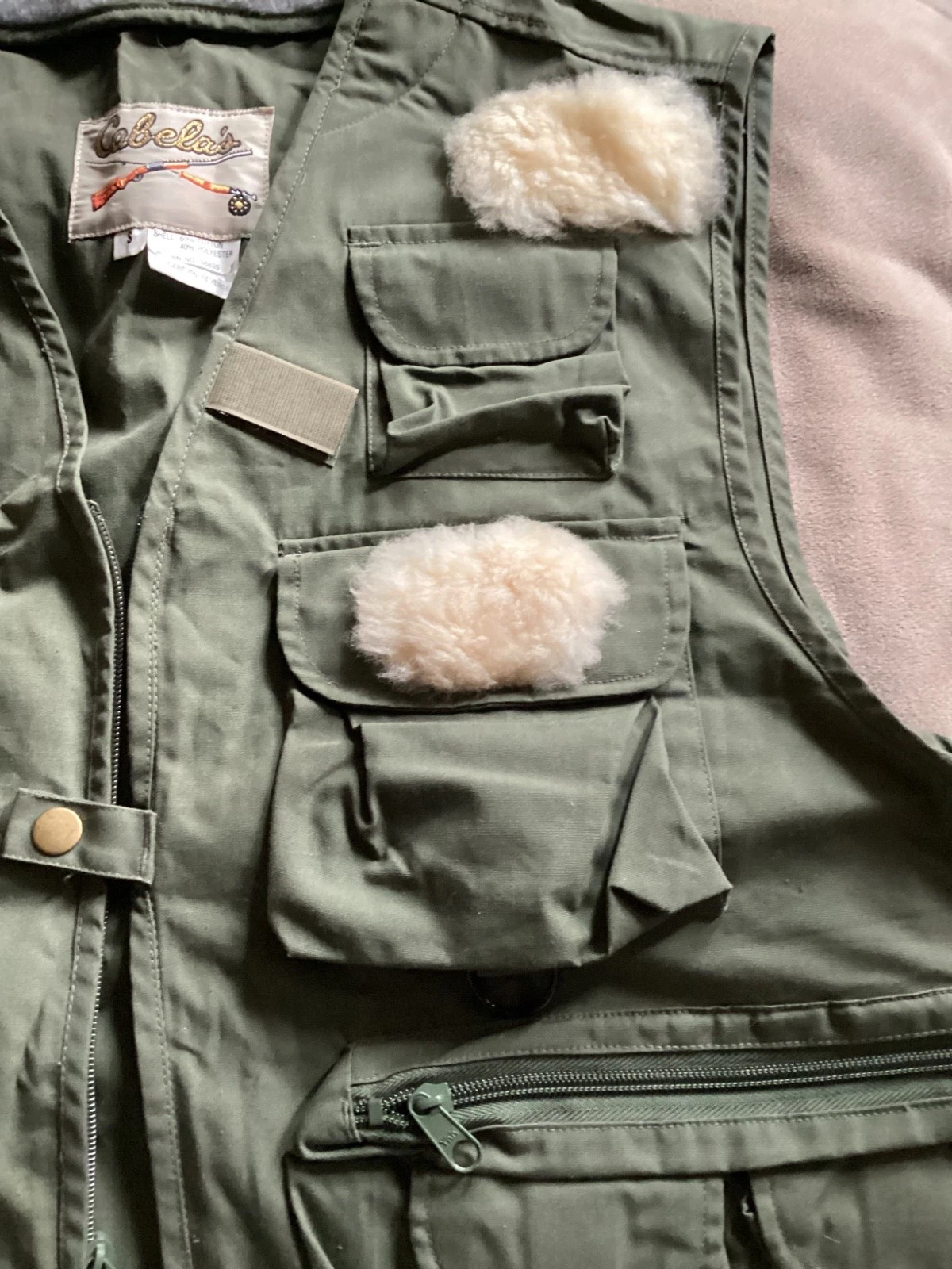Cabelas Fly Fishing Vest Men Small Green Utility Lightweight Outdoor Hunting