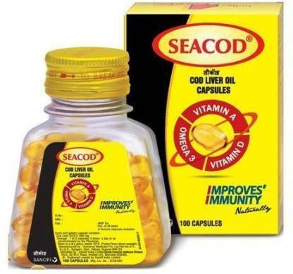 Seacod Seacode Cod liver Oil Capsule, 110 Cap  - Afbeelding 1 van 3