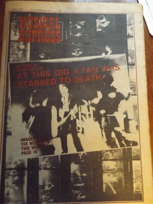 The Clash, NME full page cover,Dublin stabbing gig 1977,original