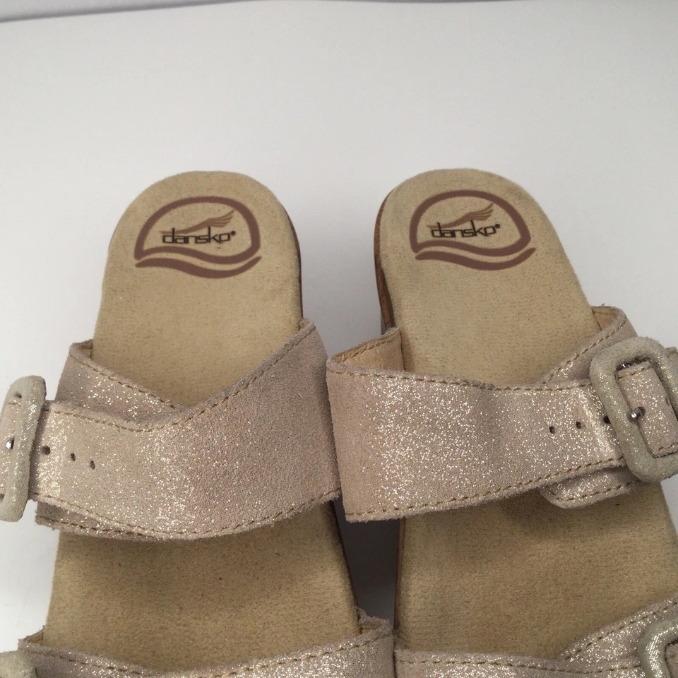 Dansko Sophie Wedge Sandals Size~ EUR 37 / US 7 ~ Leather Shoes Womens Slip On — 第 4/4 张图片