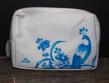 NEW KLM Airlines Amenity Kit Pouch Rijks White w/Blue Partridge Design Rituals