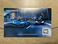 2025 CHEVY CORVETTE 6-page Color Selection Guide Original Chevy Brochure