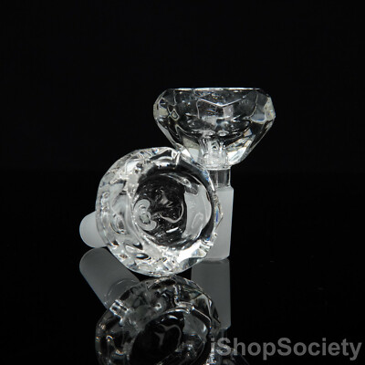 2.5'' Clear Diamond Slide Bowl 14mm Water Pipe Hookah Head Piece Thick Bowl
