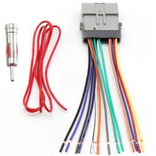 Stereo Radio Install Wire Harness + Antenna Adapter For Buick Chevy GMC Pontiac