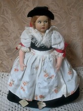 Italian Lenci Type Felt Doll Made in Roma 10" All Original 1930s