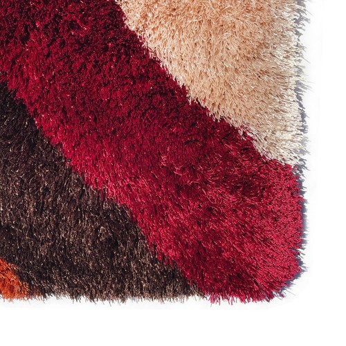 RugBerry 8x10 Orange Burgundy Abstract Area Rug Swirl Design Modern Floor Carpet - Picture 2 of 4