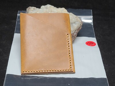 Genuine Leather Hand Made,hand stitched,  minimalist style wallet, new #125