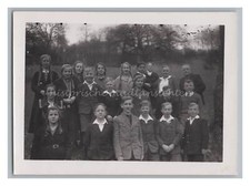 Classe scuola ragazze e ragazzi con insegnante - Vecchia foto anni '30