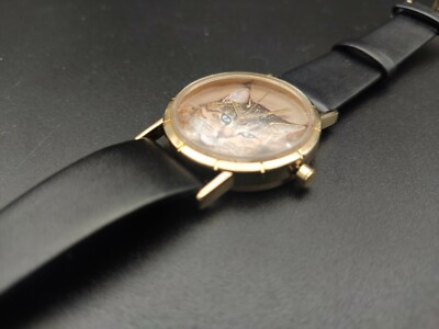 New Whimsical Watches Women's P0120053 Pixie Bob Cat Watch Black Leather
