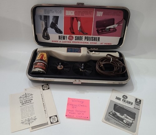Vintage General Electric Shoe Polisher & Case Model SP-2 Old  Movie Prop Read ⬇️