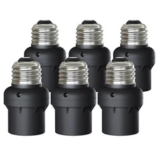 DEWENWILS 6 Pack Light Sensor Socket, Dusk to Dawn Sensor Socket, Bulb Socket