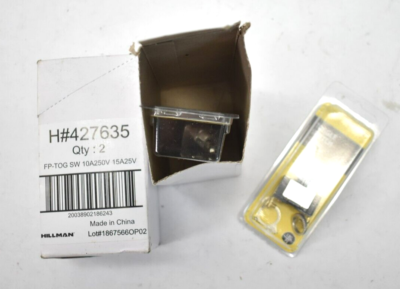 Lot of 4 Hillman 10 AMP Single Pole Toggle Light Switch Zinc