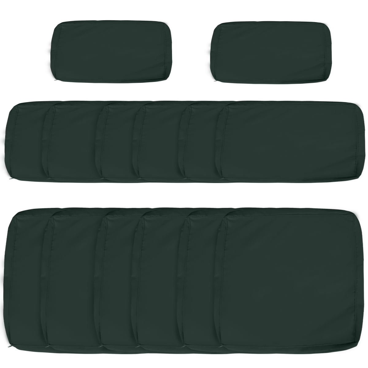 Outsunny Garden Rattan Sofa Set Polyester Cover Replacement No Cushion Grey - Image 2