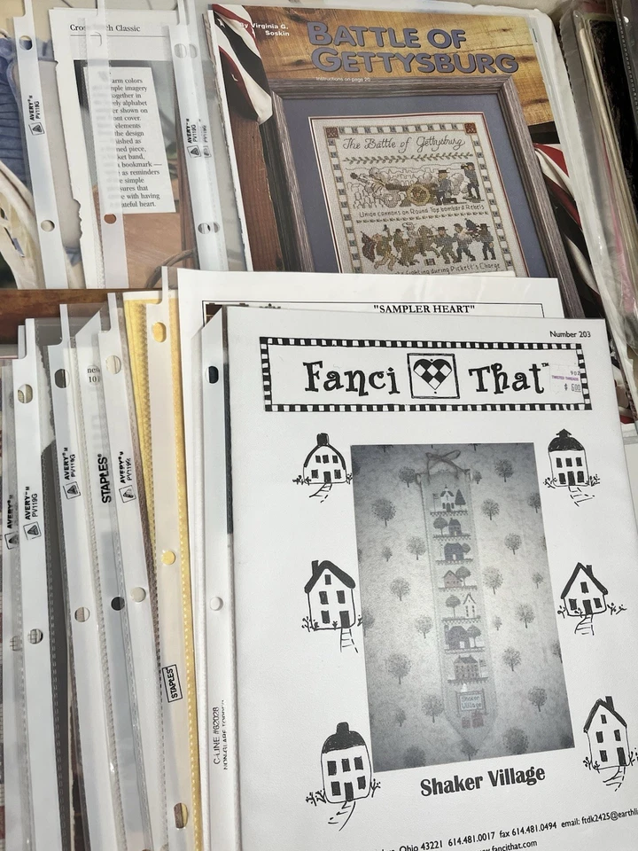 Cross Stitch Lot 45 Pattern Charts from MAGAZINE PAGES Various Themes Samplers - Image 2 of 4