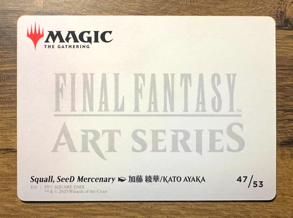 Magic MTG Final Fantasy Squall, SeeD Mercenary 47/53 Art Series Full Art - Image 2 of 2