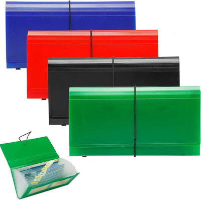 Expanding File Folder 4 Pack, 10.4' 5.5' Receipt Organizer Folder Accordion Fold
