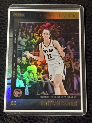 #ad 2025 Panini Chronicled MINT Caitlin Clark Black Gold Foil Parallel SP 49 49 $150.00