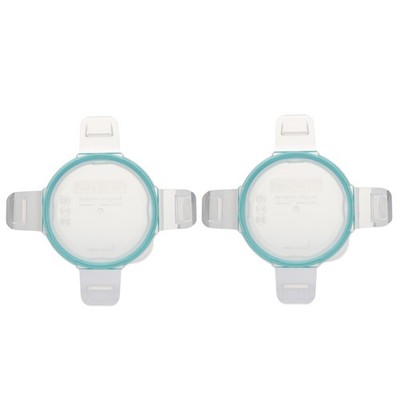Snapware 7202R-PC Clear Lids with Teal Blue Gasket (2-Pack) - Made in USA