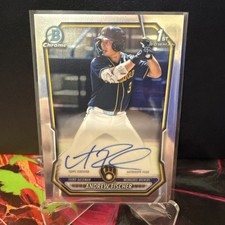 2026 Bowman Chrome Andrew Fischer CPA-AF Chrome Prospects 1st Auto Autograph