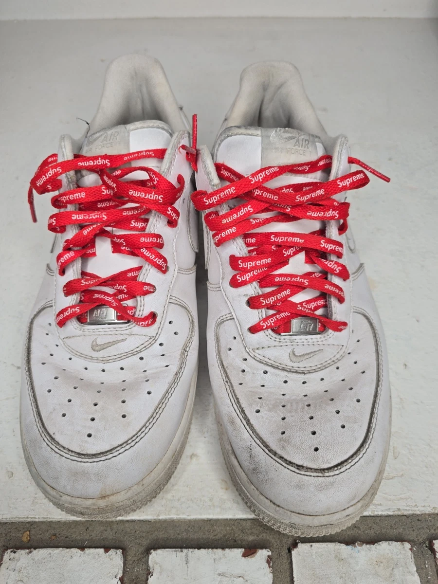 Nike Air Force 1 Supreme White W for sale | eBay