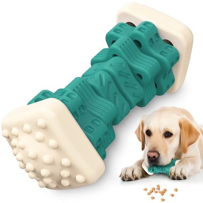Indestructible Dog Chew Toys Interactive Puzzle Beef Flavor For Aggressive Green