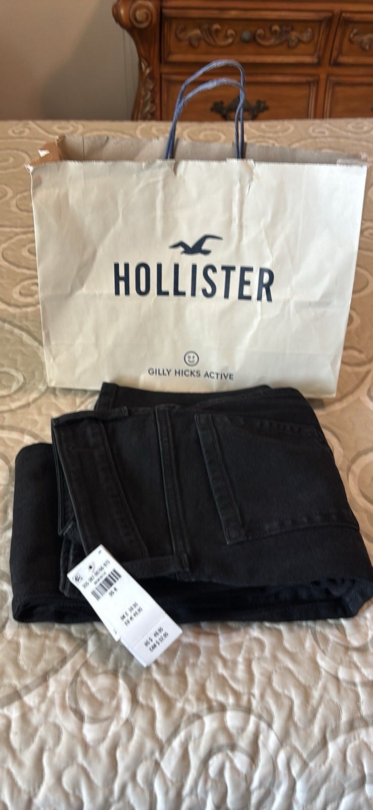Hollister High-Rise Flare Regular Fit Women's Black Stretch 