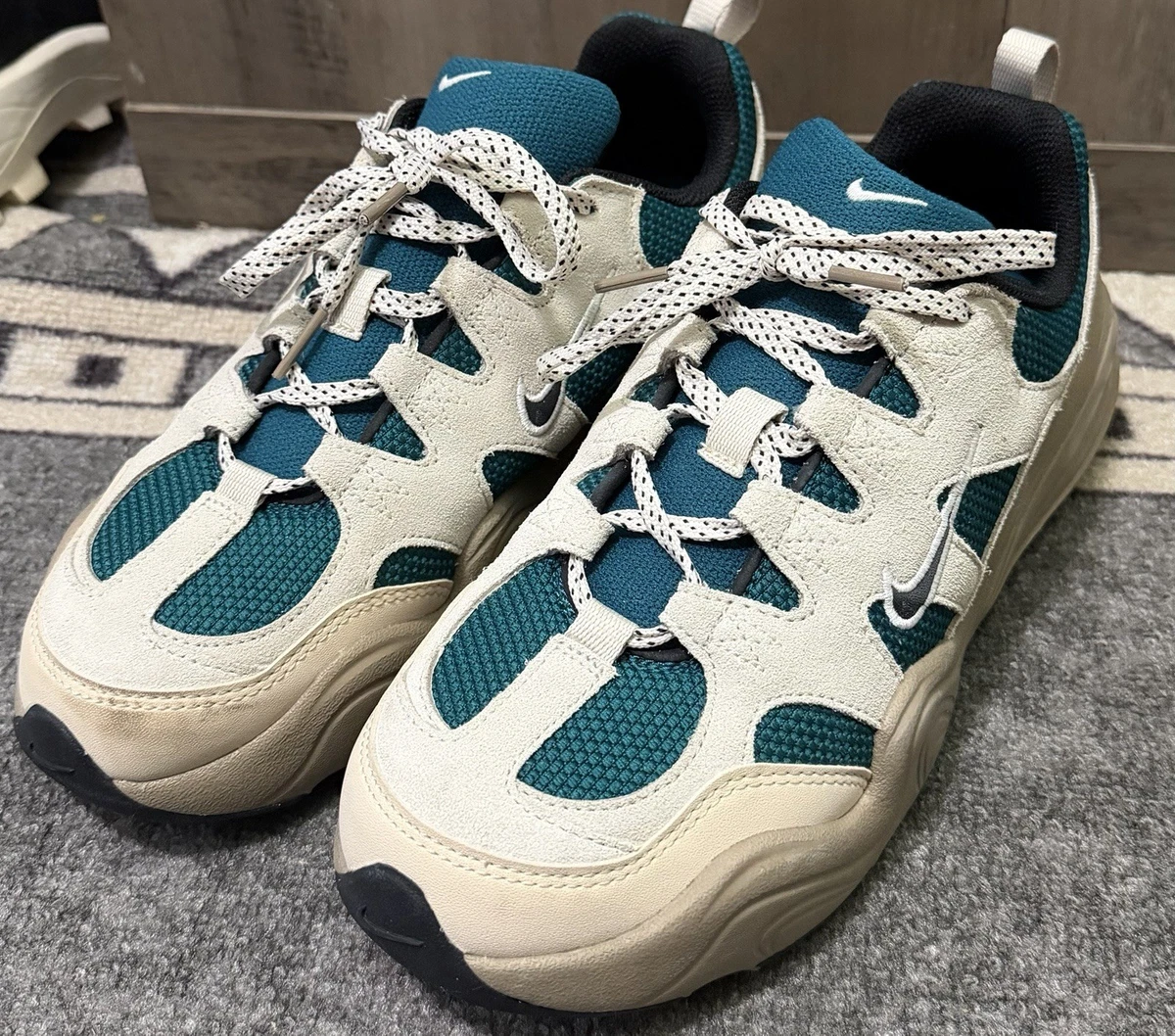 Nike Tech Hera Light Orewood Mens Size 9 Ivory‎ Blue Running Shoes Sneakers nike-tech-hera-light-orewood-  main image 4