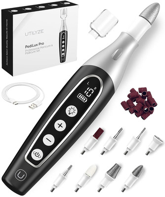 Pedilux Pro Professional Manicure Pedicure Kit, Thick Toenail Grinder, Cordless 