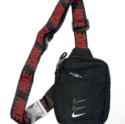 NWT Nike Black And Red Sling Crossbody Shoulder Messenger Bag 5x7